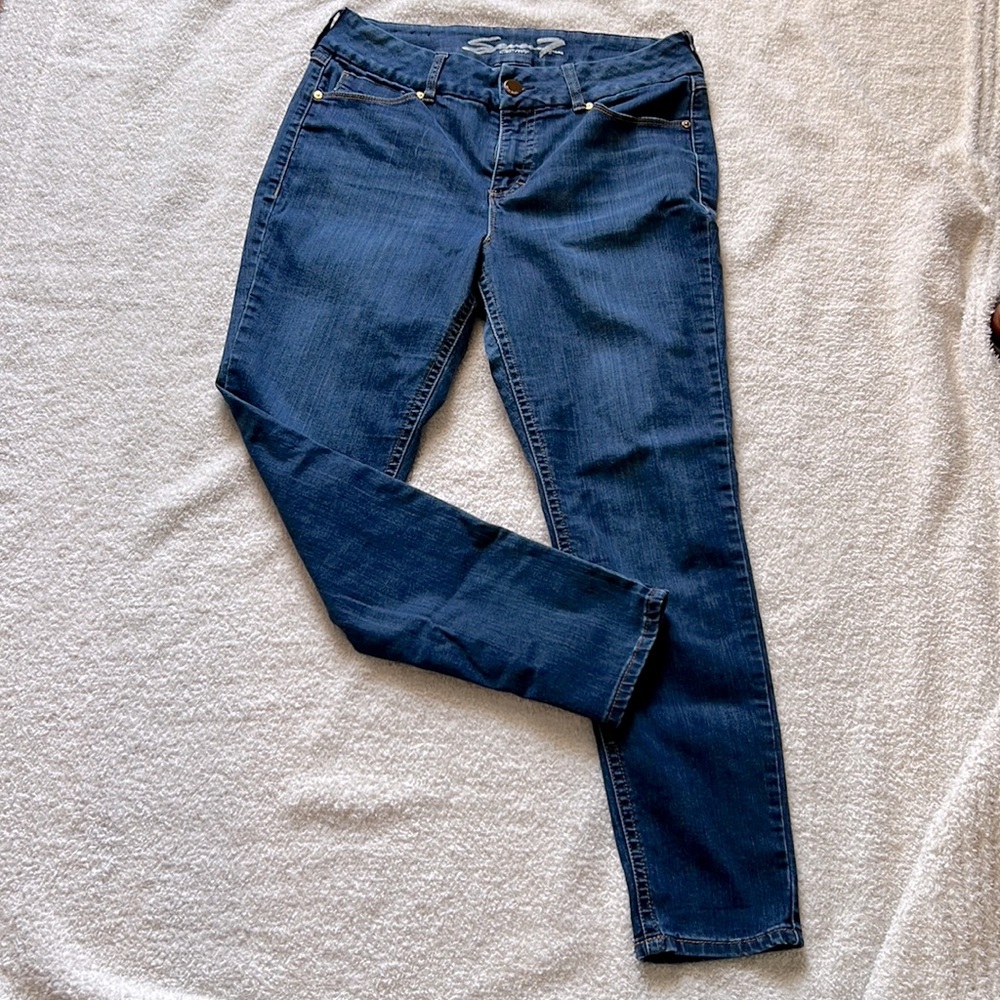 Seven for all mankind Blue Jeans Women Sz. 16 Skinny Easy Fit